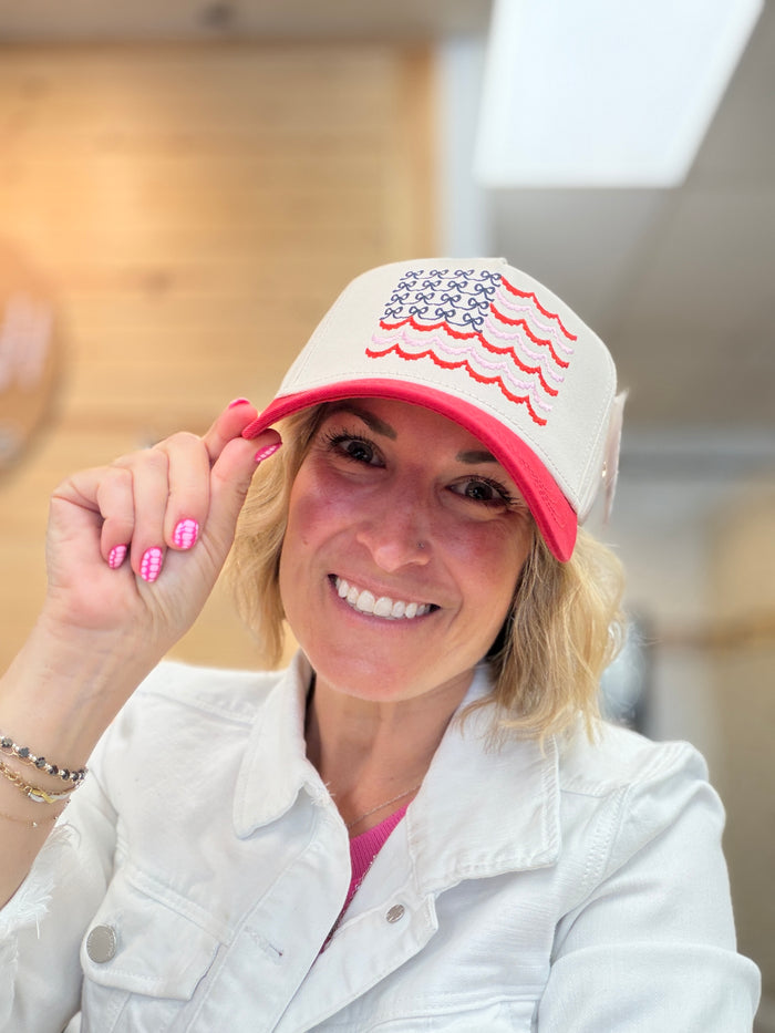 Flag Bows Baseball Cap