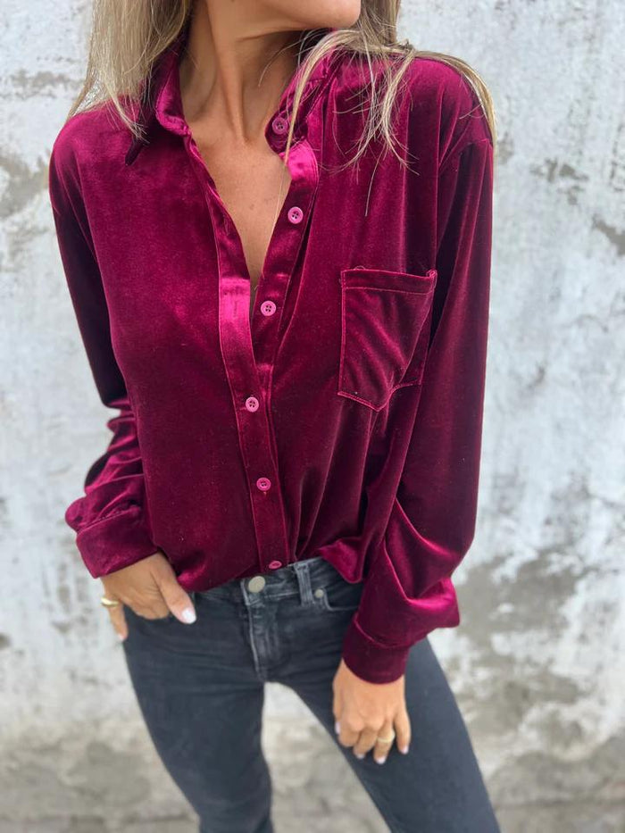 Fleur - Chemise en Velours