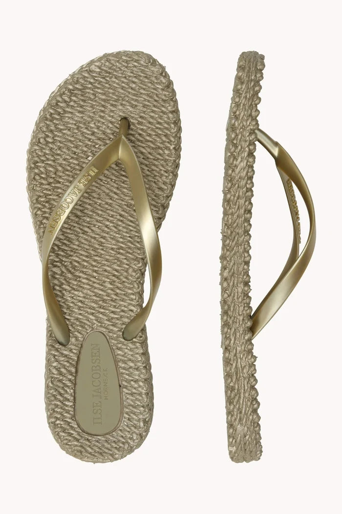 Flip Flop With Glitter - Platin