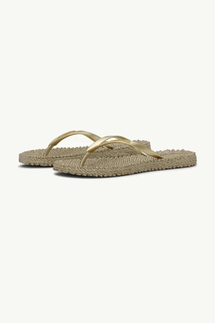 Flip Flop With Glitter - Platin