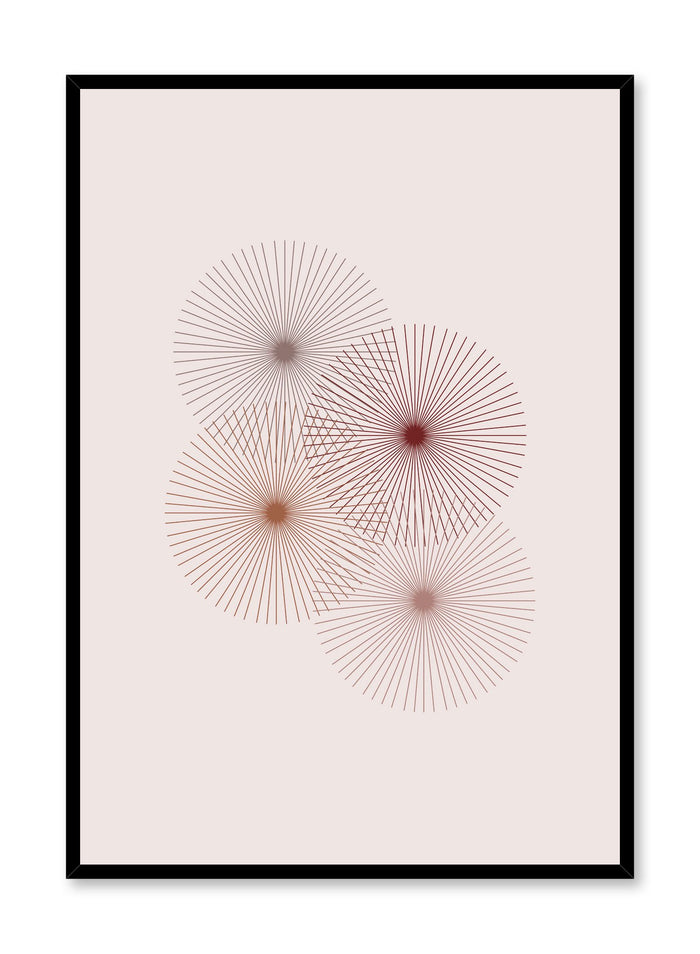 Minimalist design poster by Opposite Wall with Geometric Bouquet abstract graphic design of three floral circles