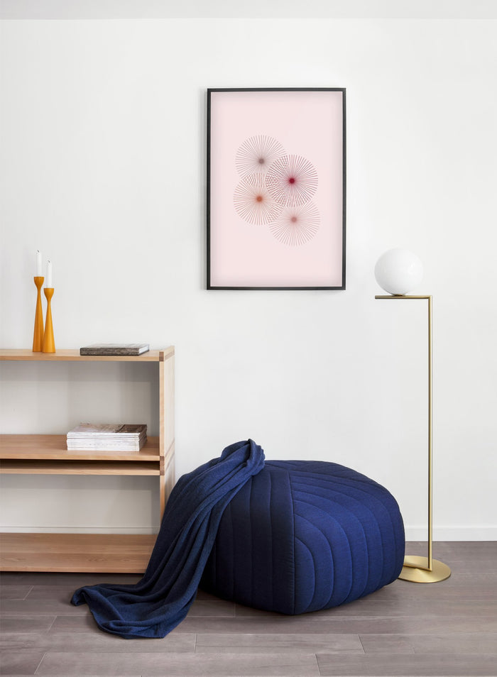 Flower Pop in Rose Pink modern minimalist abstract design poster by Opposite Wall - Entryway