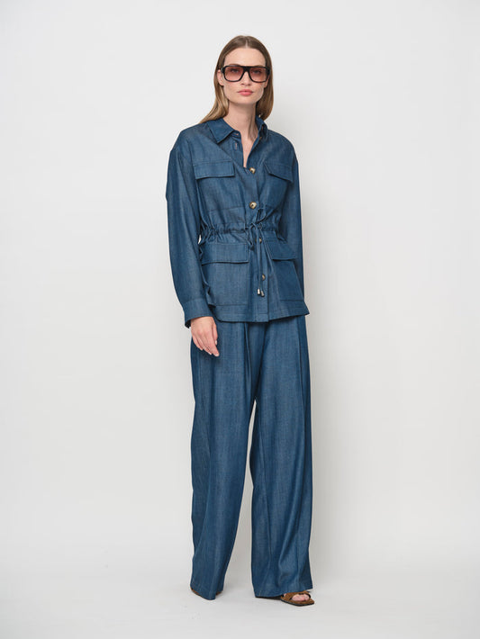 Fluid Wide-Leg Tencel Trousers