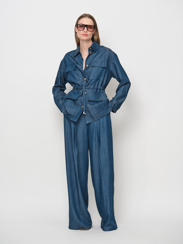 Fluid Wide-Leg Tencel Trousers