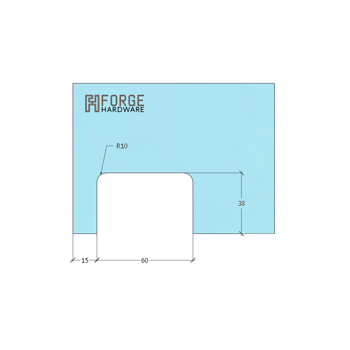 FORGE PIVOT SHOWER HINGE 8mm and 10mm glass - Chrome - Image 6
