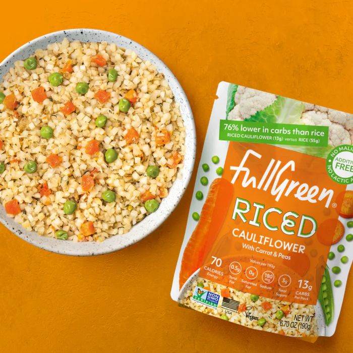 Fullgreen Riced Cauliflower with Carrots & Peas 190g