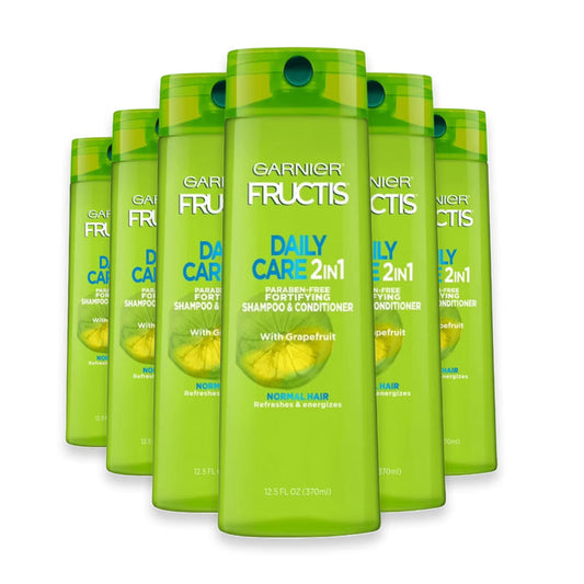 Garnier Fructis Daily Care 2-in-1 Shampoo + Conditioner, Grapefruit - 12.5 oz - 6 Pack