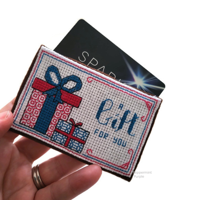 Gift For You - Gift Card Wallet Blackwork Pattern by Peppermint Purple