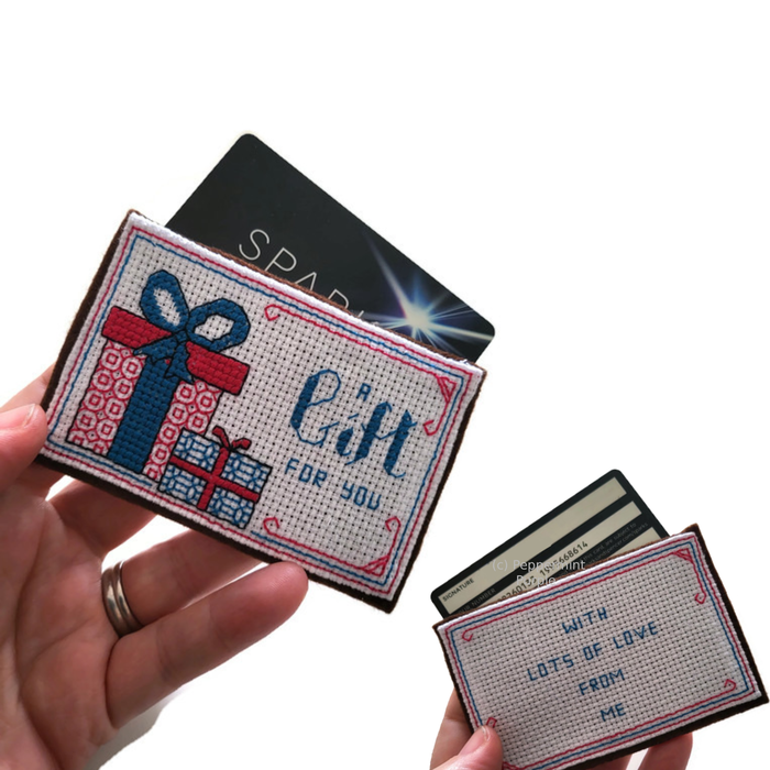Gift For You - Gift Card Wallet Blackwork Pattern by Peppermint Purple