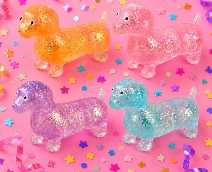 Glitter Weiner Dog Squishy