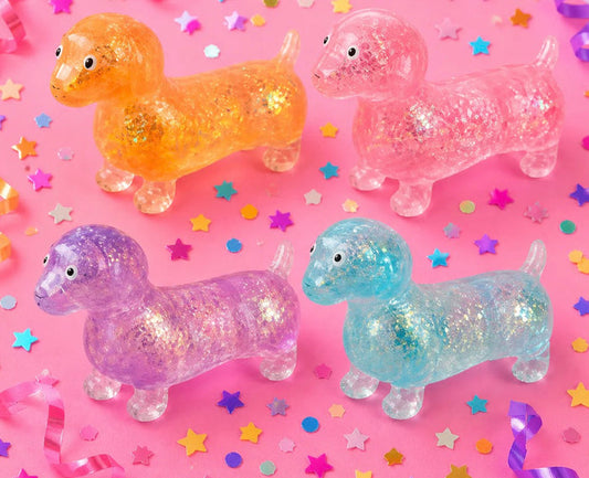 Glitter Weiner Dog Squishy