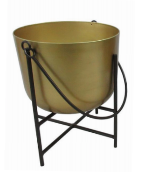 Gold Candle Pot with Wax