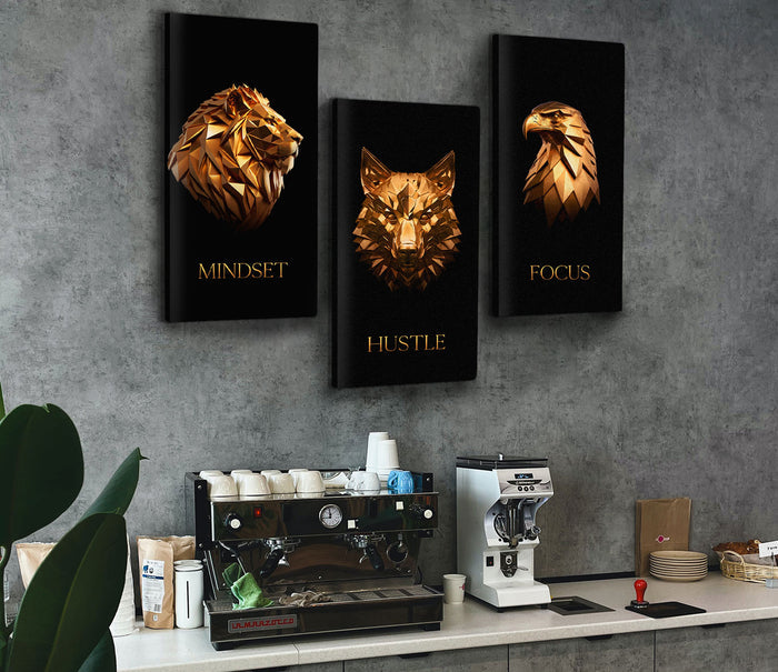 Gold Motivational Home Office Decor