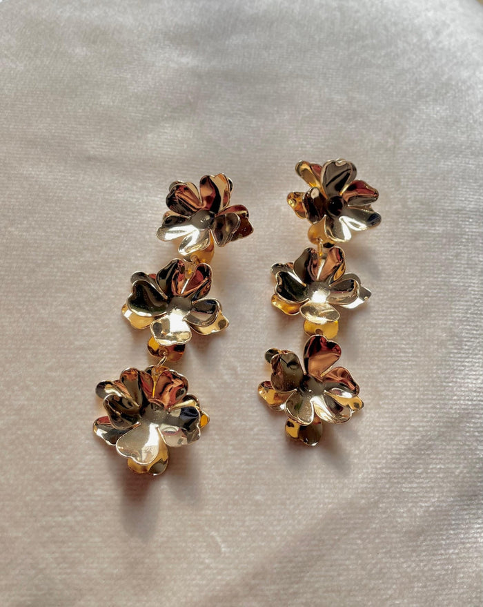 Golden Bloom Cascade Earrings