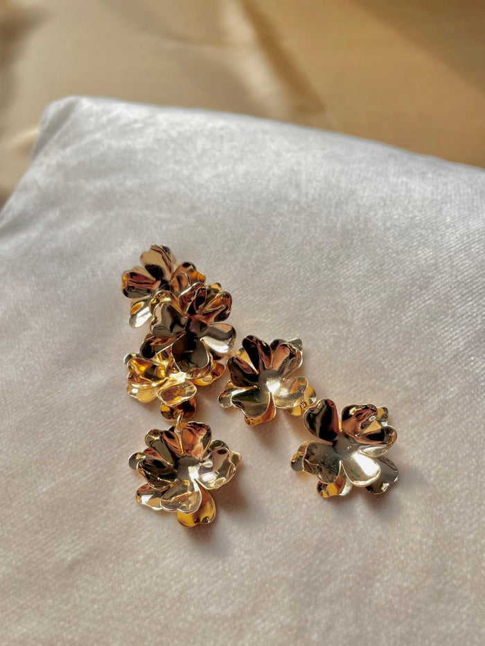 Golden Bloom Cascade Earrings