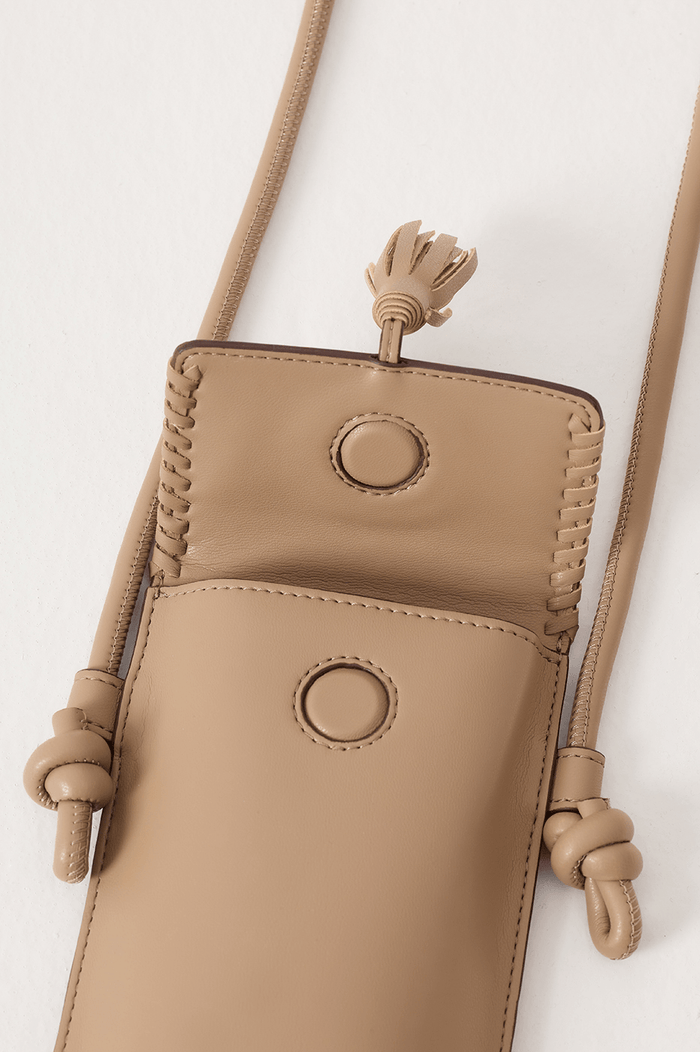 Grey Mirante Cellphone Magnet Closure Crossbody Bag_6