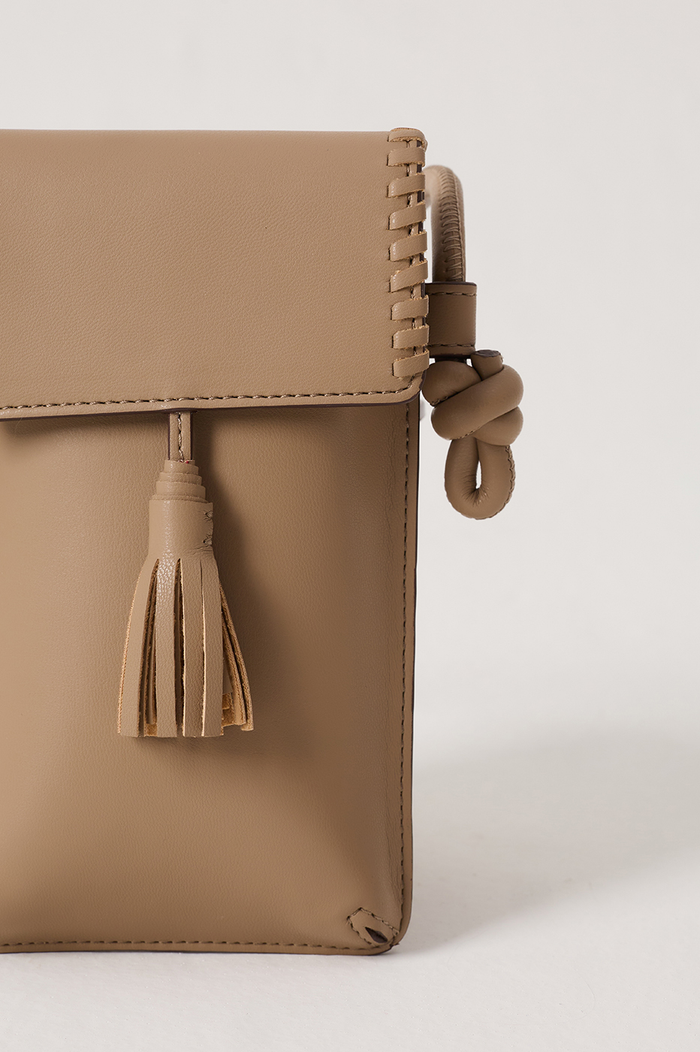 Grey Mirante Cellphone Magnet Closure Crossbody Bag_7