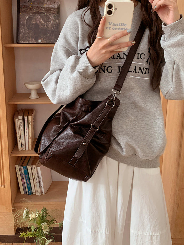 H1963 - Casual Soft Leather Tote Bag