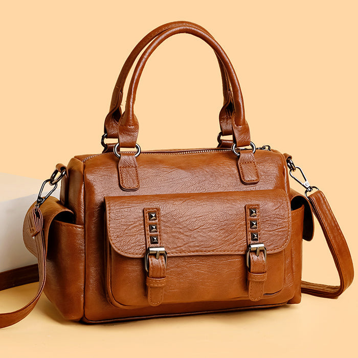 H2080 - Retro Crossbody Satchel Handbag