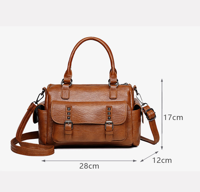H2080 - Retro Crossbody Satchel Handbag