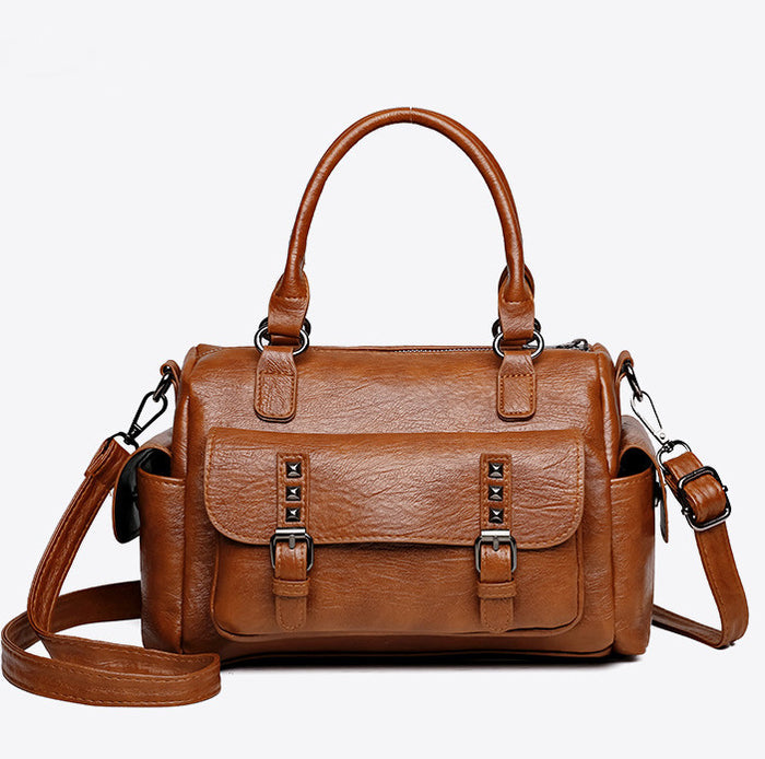 H2080 - Retro Crossbody Satchel Handbag