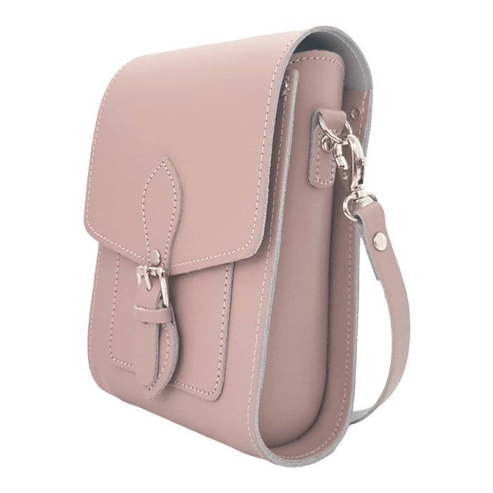Handmade Leather Festival Phone Bag - Rose Quartz - Bascora