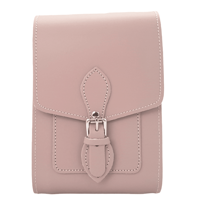 Handmade Leather Festival Phone Bag - Rose Quartz - Bascora