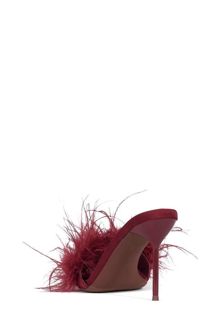 HEY-YA Heeled Mule Red Satin Combo