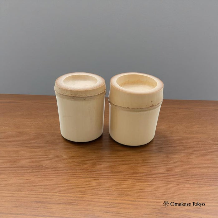 Hochikuen White Bamboo Futaoki Lid Rest Set Ro Furo Tea Ceremony