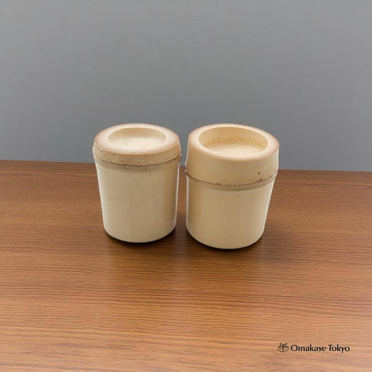 Hochikuen White Bamboo Futaoki Lid Rest Set Ro Furo Tea Ceremony