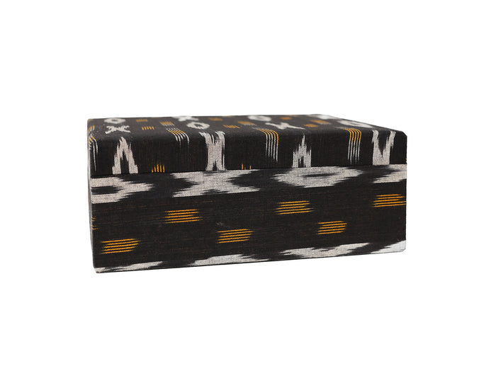 IKAT Fabric Tan Black White Box 010 (Wholesale Price)