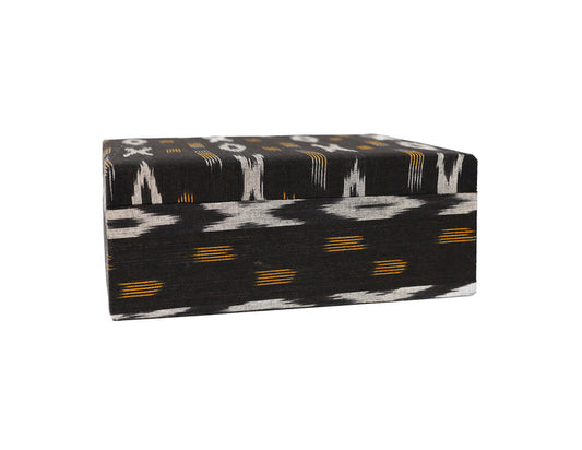 IKAT Fabric Tan Black White Box 010 (Wholesale Price)