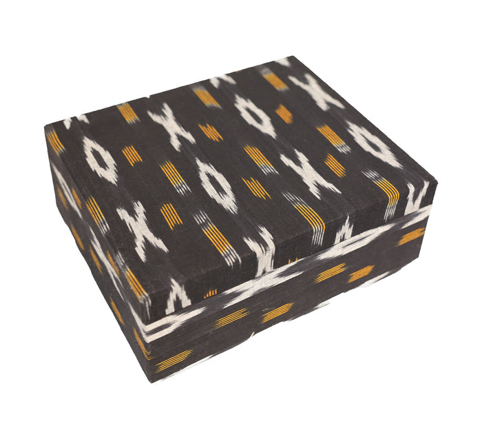 IKAT Fabric Tan Black White Box 010 (Wholesale Price)
