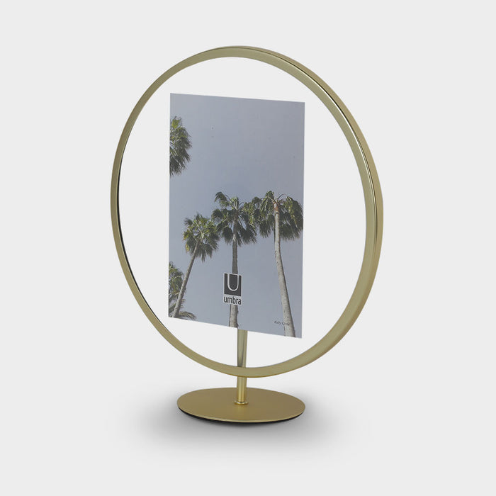 Infinity Photo Frame Round Brass (6569565323343)