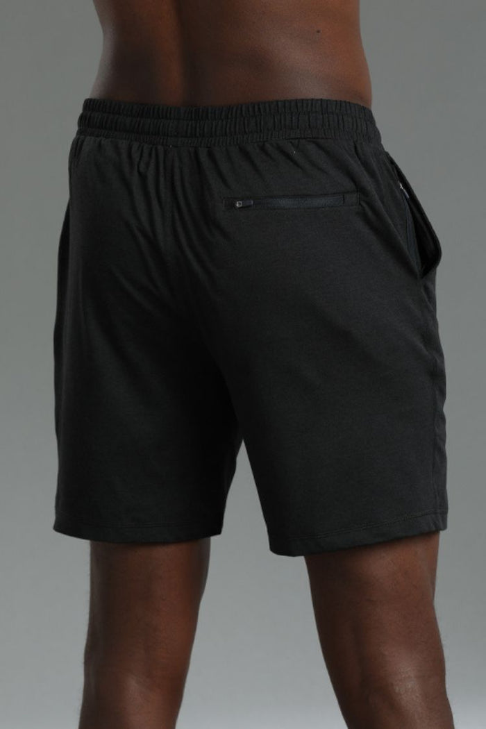 Backview of black short || Black