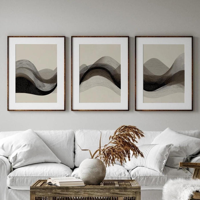 Warm neutral tones in a modern Islamic wall art print