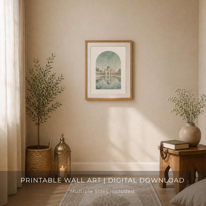 Modern Islamic wall art set with desert sage tones — panel 2