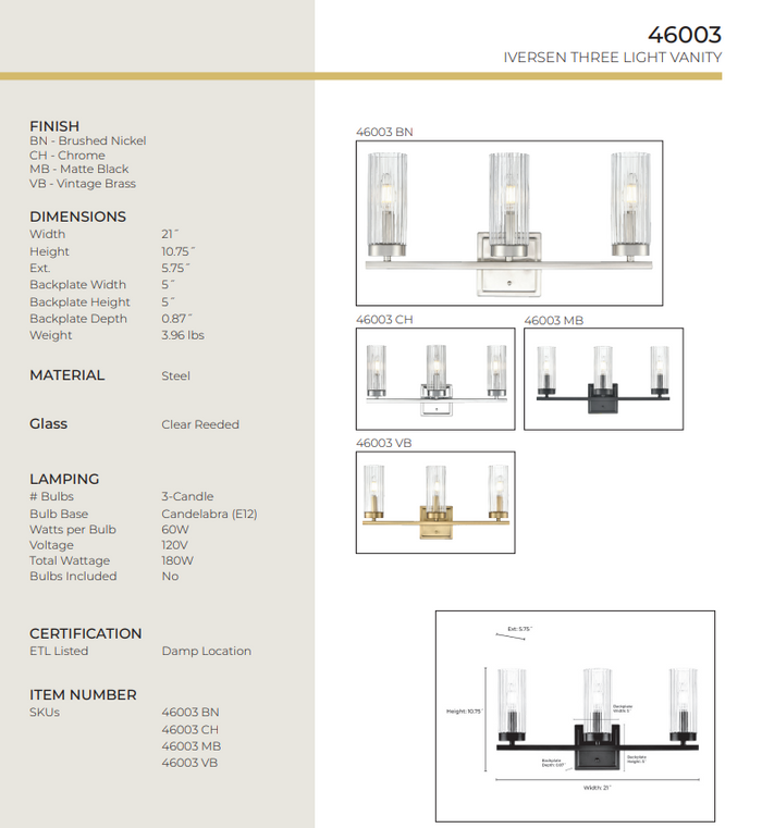 Iversen Vanity Light