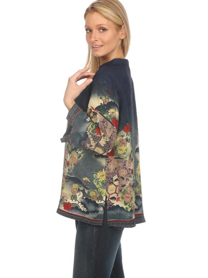 Japanese Gardern Print Blouse - 1213MOBN