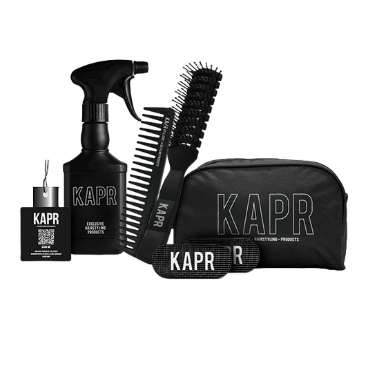 KAPR Try-Out Set – compacte travelversie met KAPR essentials voor mannen.