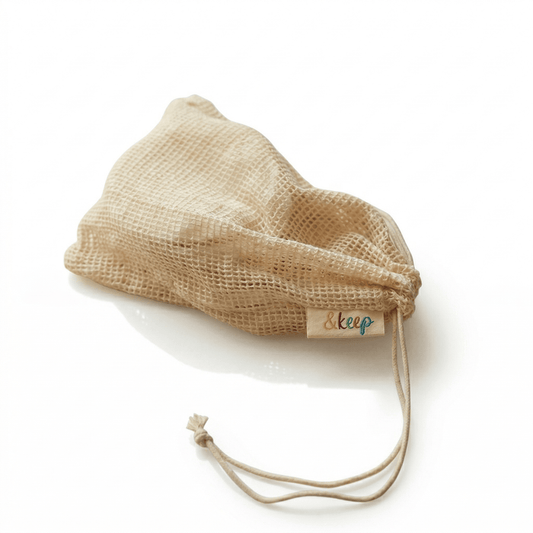 &Keep Cotton Mesh Wash Bag