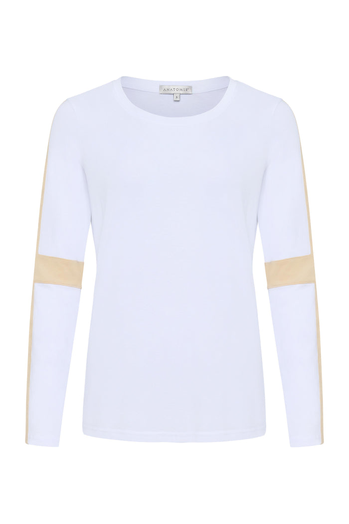 Kensley Contrast Sleeve Pima Top