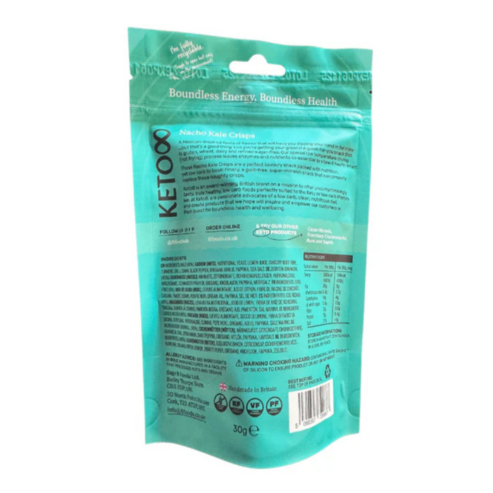 Keto8 Nacho Kale Crisps 30g