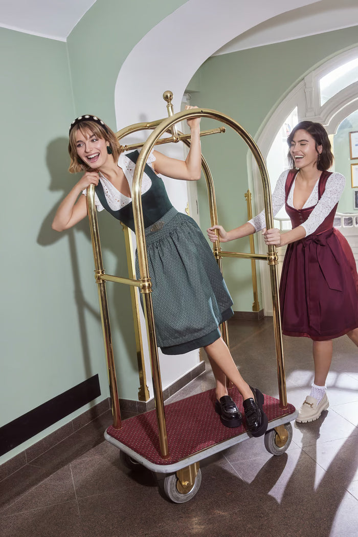Kruger Long Dirndl 2pcs. 70cm "Alisha" green