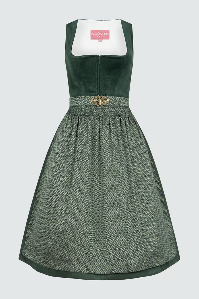 Kruger Long Dirndl 2pcs. 70cm "Alisha" green