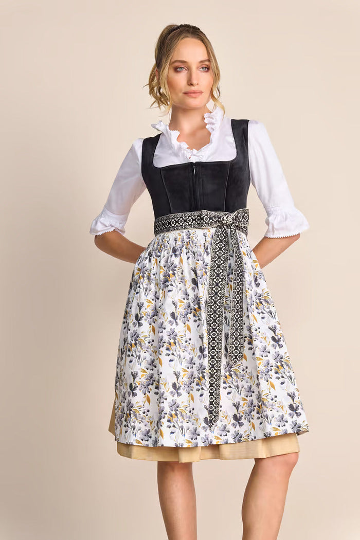 Kruger Long Dirndl 2pcs. 70cm "Lona" black (size 38)