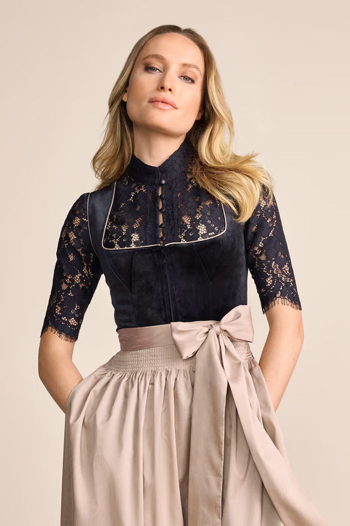 Kruger Long Dirndl 2pcs. 70cm "Suzanne" black