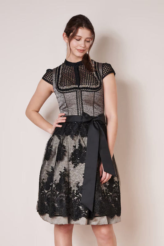 Kruger Midi Dirndl 2pcs. 60cm "Loreen" black (38)