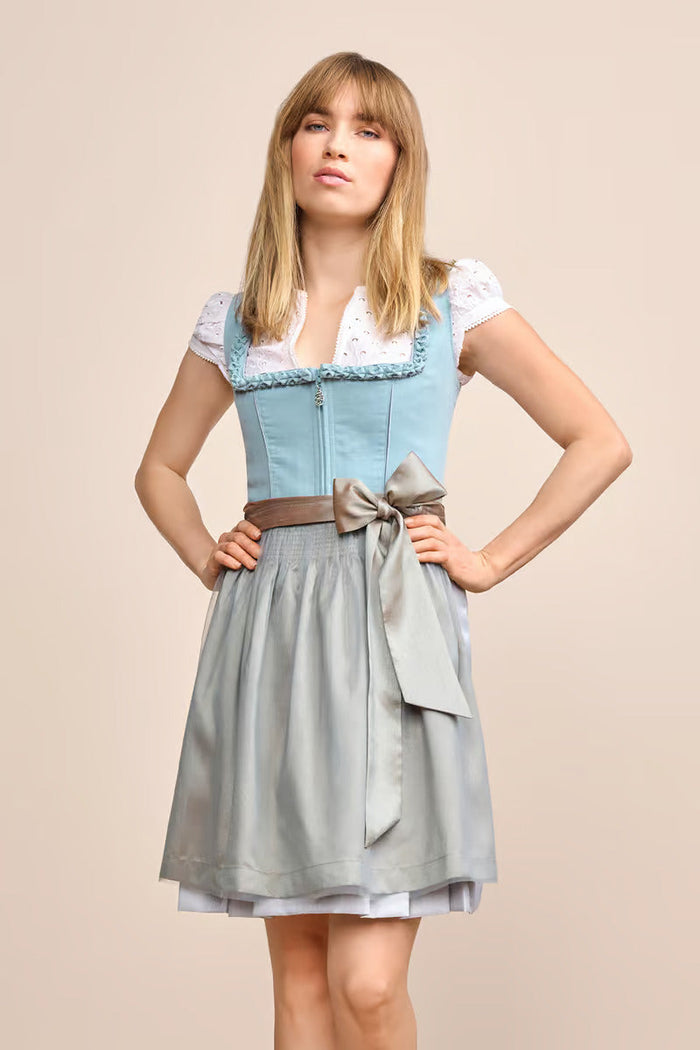 Kruger Mini Dirndl 2pcs. 50cm "Emmeline" blue (34)