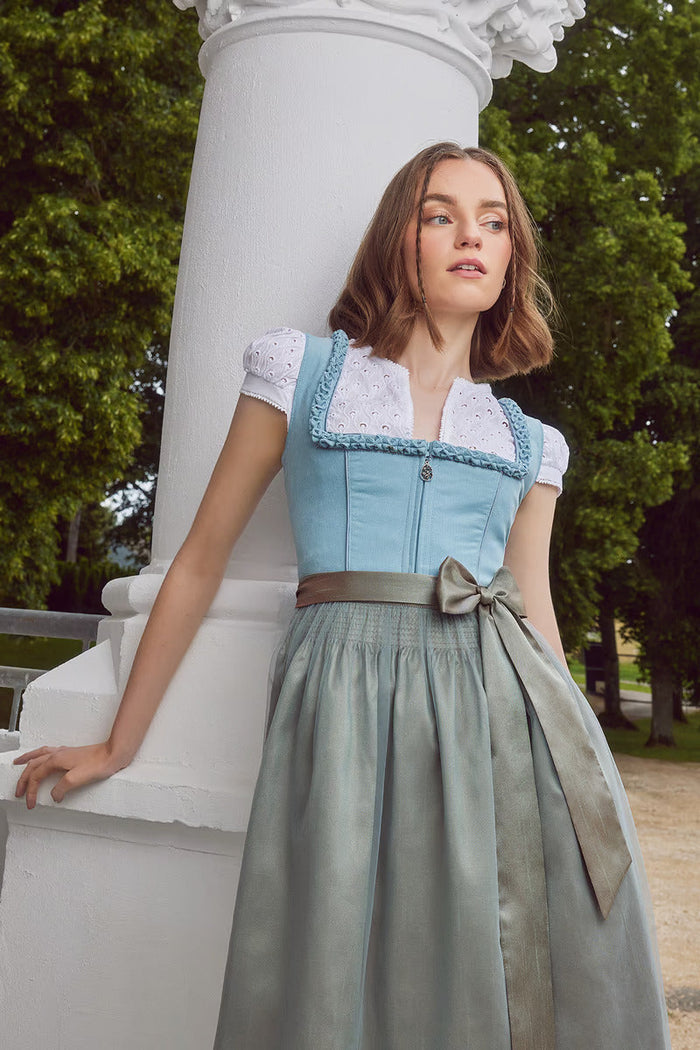 Kruger Mini Dirndl 2pcs. 50cm "Emmeline" blue (34)
